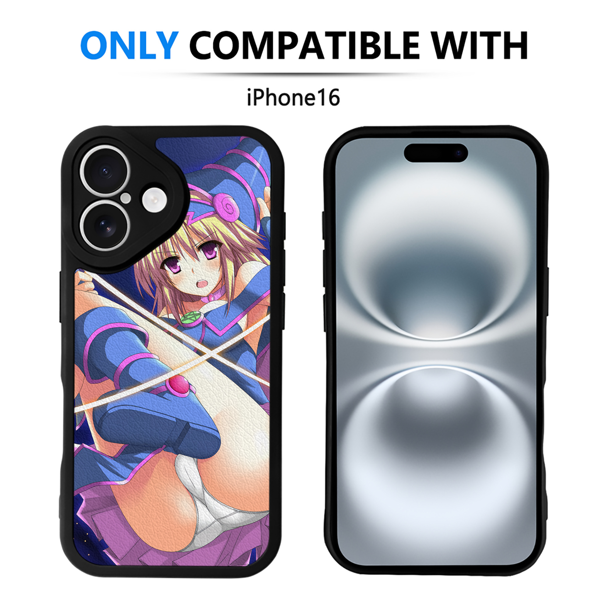 （画像用） 遊☆戯☆王 Yu-Gi-Oh! 【iPhone 16シリーズ対応】シリコンスマホケース（レザー調） 材質：シリコン